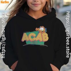 garfield acab kids girl hoodie black