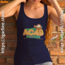 garfield acab navy tank top with women