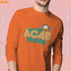 garfield acab orange long sleeve for men