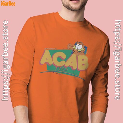 garfield acab orange long sleeve for men