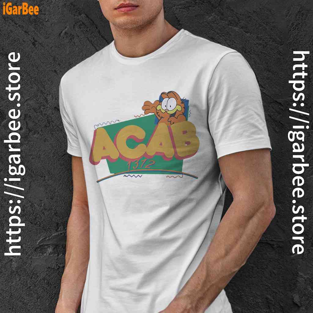 garfield acab white men shirt garfield acab white men shirt