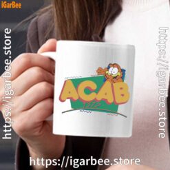 garfield acab white mug