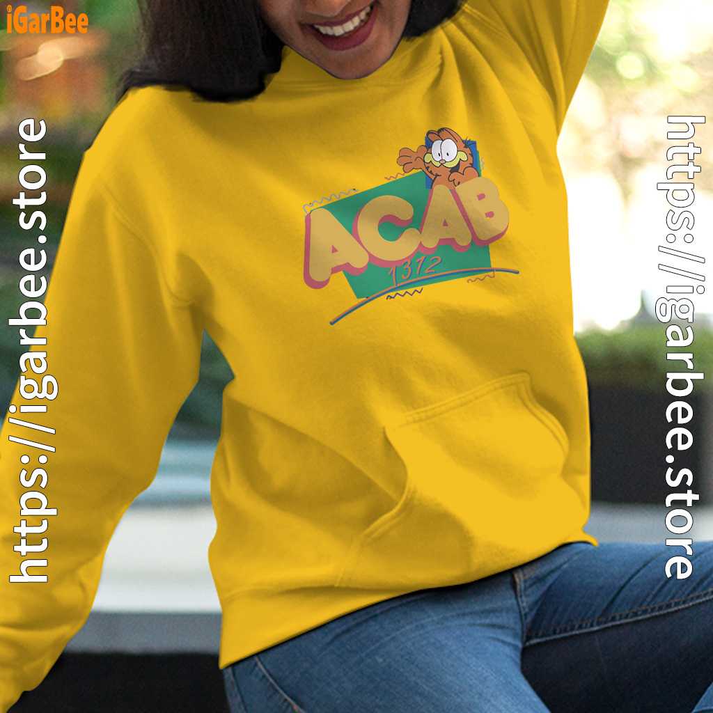 garfield acab yellow hoodie for women garfield acab yellow hoodie for women