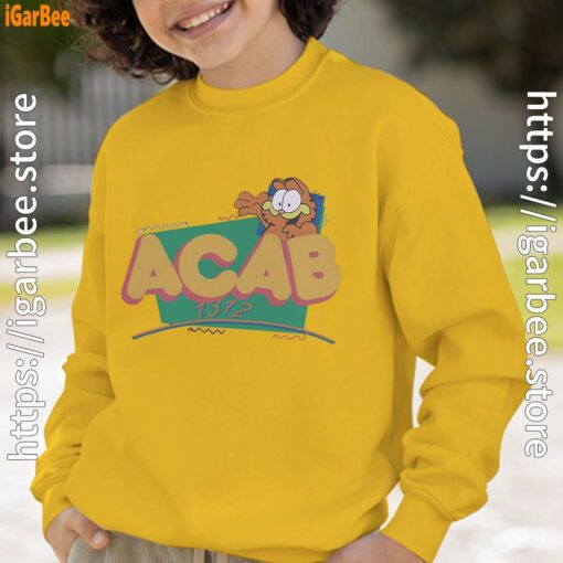 garfield acab yellow sweatshirt youth boy