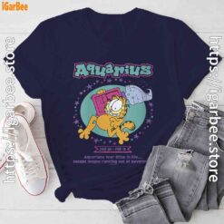 garfield aquarius navy tee shirt