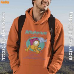 garfield aquarius orange men hoodie