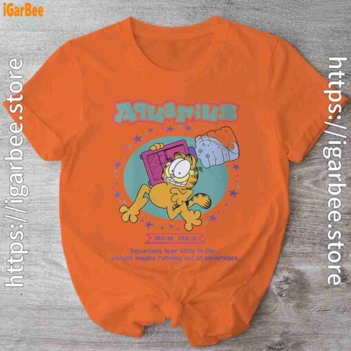 garfield aquarius orange shirt