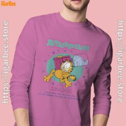 garfield aquarius pink long sleeve men
