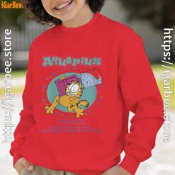 garfield aquarius red boy sweatshirt