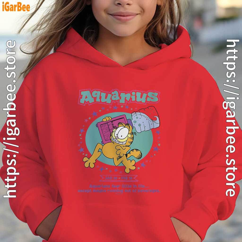 garfield aquarius red hoodie youth girl garfield aquarius red hoodie youth girl