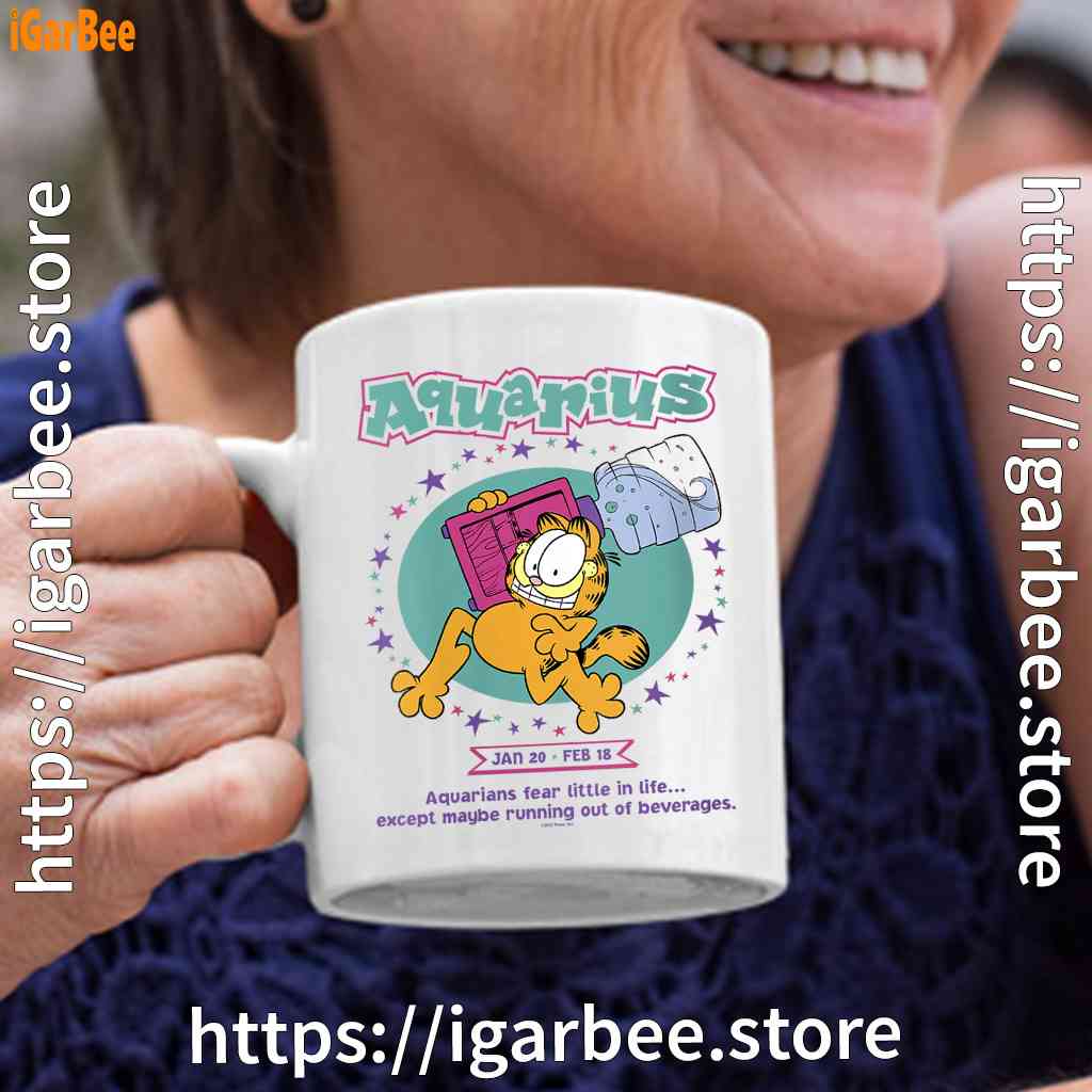 garfield aquarius white coffee mug garfield aquarius white coffee mug