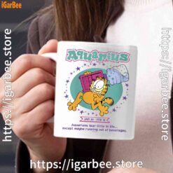 garfield aquarius white mug