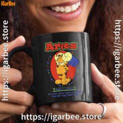 garfield aries black mug