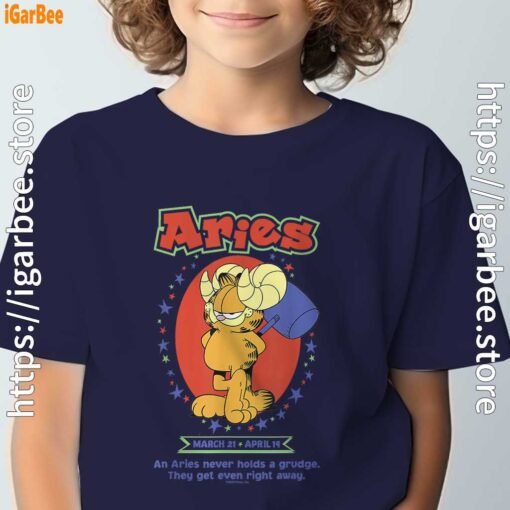 garfield aries navy boy's t shirt