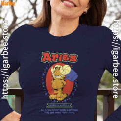garfield aries navy long sleeve women