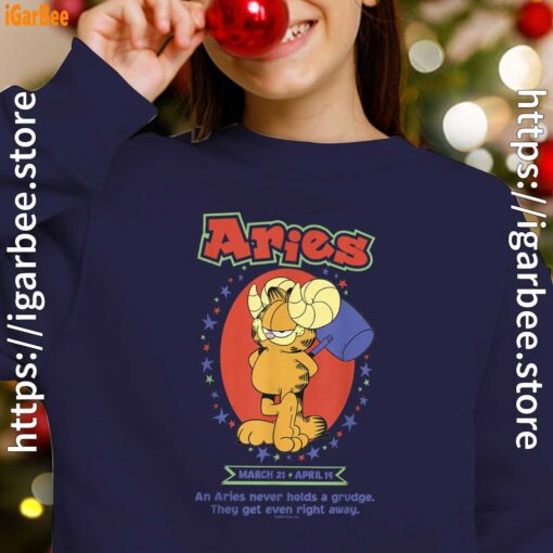 garfield aries navy sweatshirts for girl