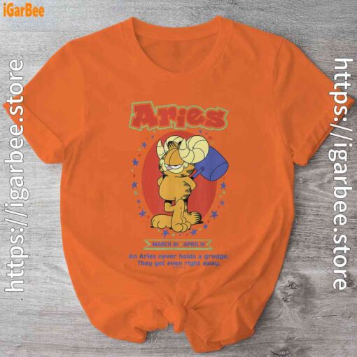 garfield aries orange shirt