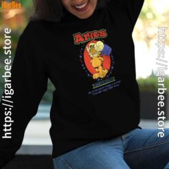 garfield aries women black hoodie