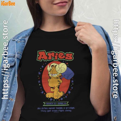 garfield aries women black shirt