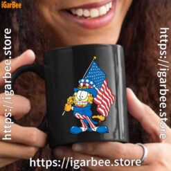 garfield black flag black mug
