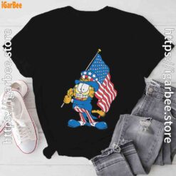 garfield black flag black tee shirt