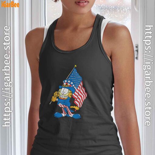 garfield black flag black women tank top