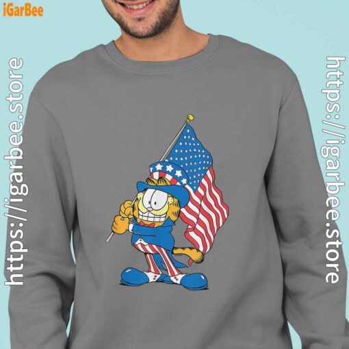 garfield black flag men gray sweatshirts