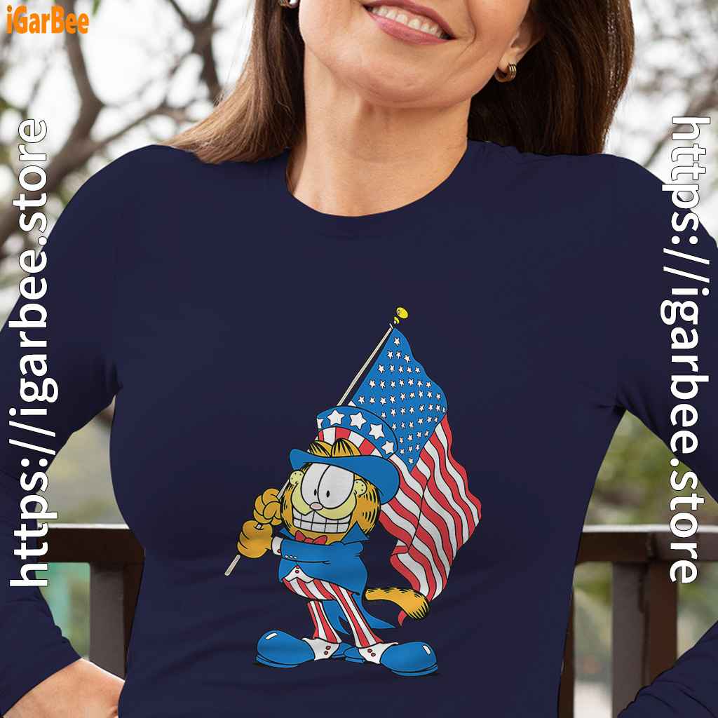 garfield black flag navy long sleeve women garfield black flag navy long sleeve women