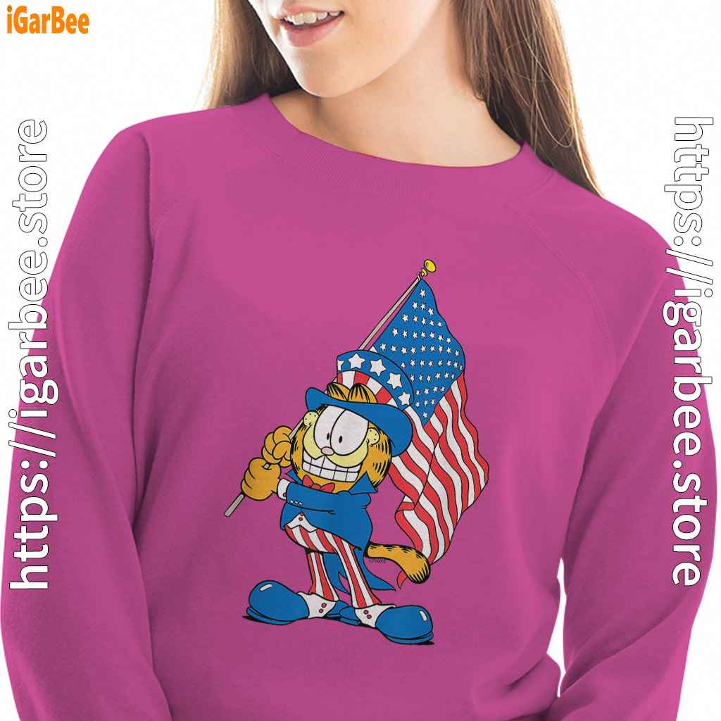 garfield black flag pink women sweatshirt garfield black flag pink women sweatshirt