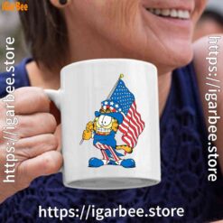 garfield black flag white coffee mug