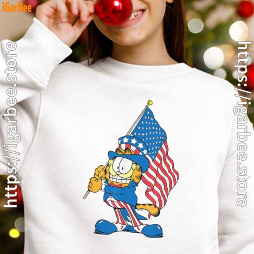 garfield black flag white girl sweatshirt