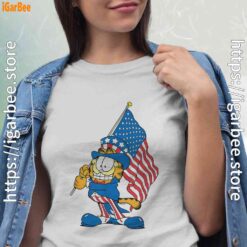 garfield black flag white shirts for women