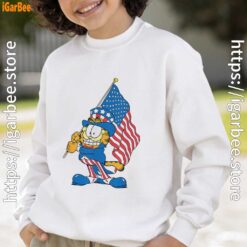 garfield black flag white sweatshirt for kid boy