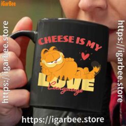 garfield cheese is my love lasagna black coffee mug 11oz