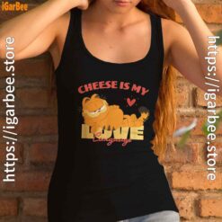 garfield cheese is my love lasagna female tank top black women