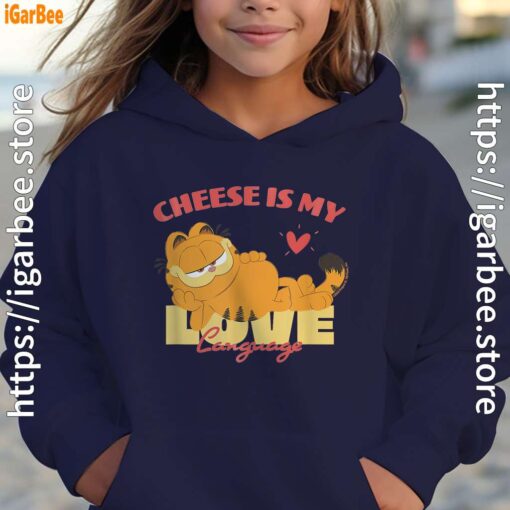 garfield cheese is my love lasagna girl nany hoodie