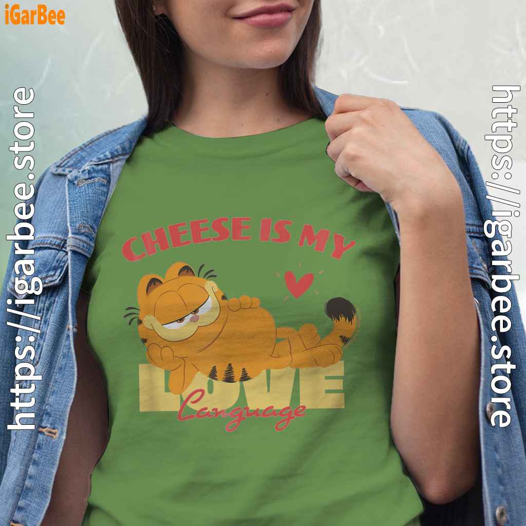 garfield cheese is my love lasagna green t shirt for women garfield cheese is my love lasagna green t shirt for women