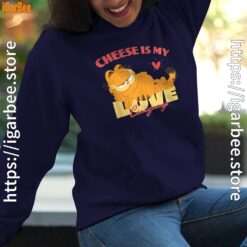 garfield cheese is my love lasagna navy women hoodies
