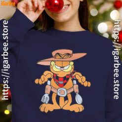 garfield cowboy with spoon and fork navy sweatshirts for girl
