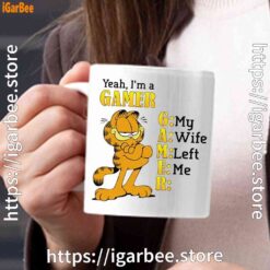 garfield gamer white mug