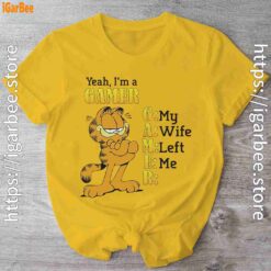 garfield gamer yellow shirt