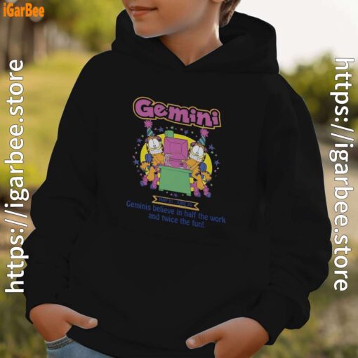 garfield gemini black hoodie for kid boy