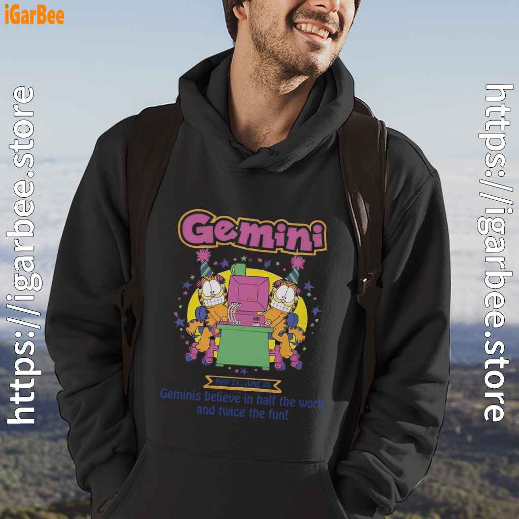garfield gemini black men hoodie for male garfield gemini black men hoodie for male