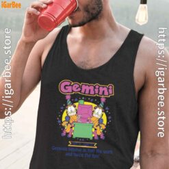 garfield gemini black men tank tops
