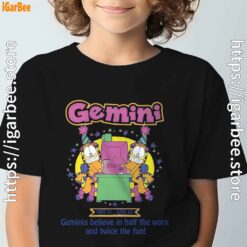 garfield gemini black t shirt for kids boy