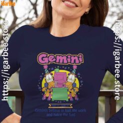 garfield gemini navy long sleeve women