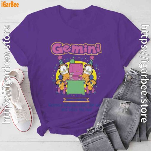 garfield gemini purple tee shirt