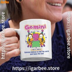 garfield gemini white coffee mug