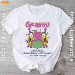 garfield gemini white t shirt