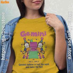 garfield gemini women yellow shirt